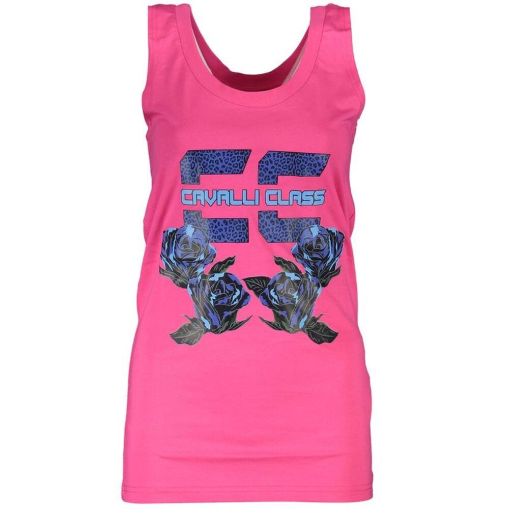 Cavalli Class Rosa Cotton Women Tank Women's Top